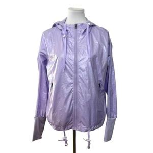 Zyia Purple lilac Shine Bomber Jacket Size XL.
